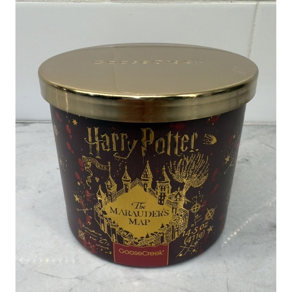 Goose Creek Harry Potter Marauders Map 3 Wick Candle 14.5 oz. New